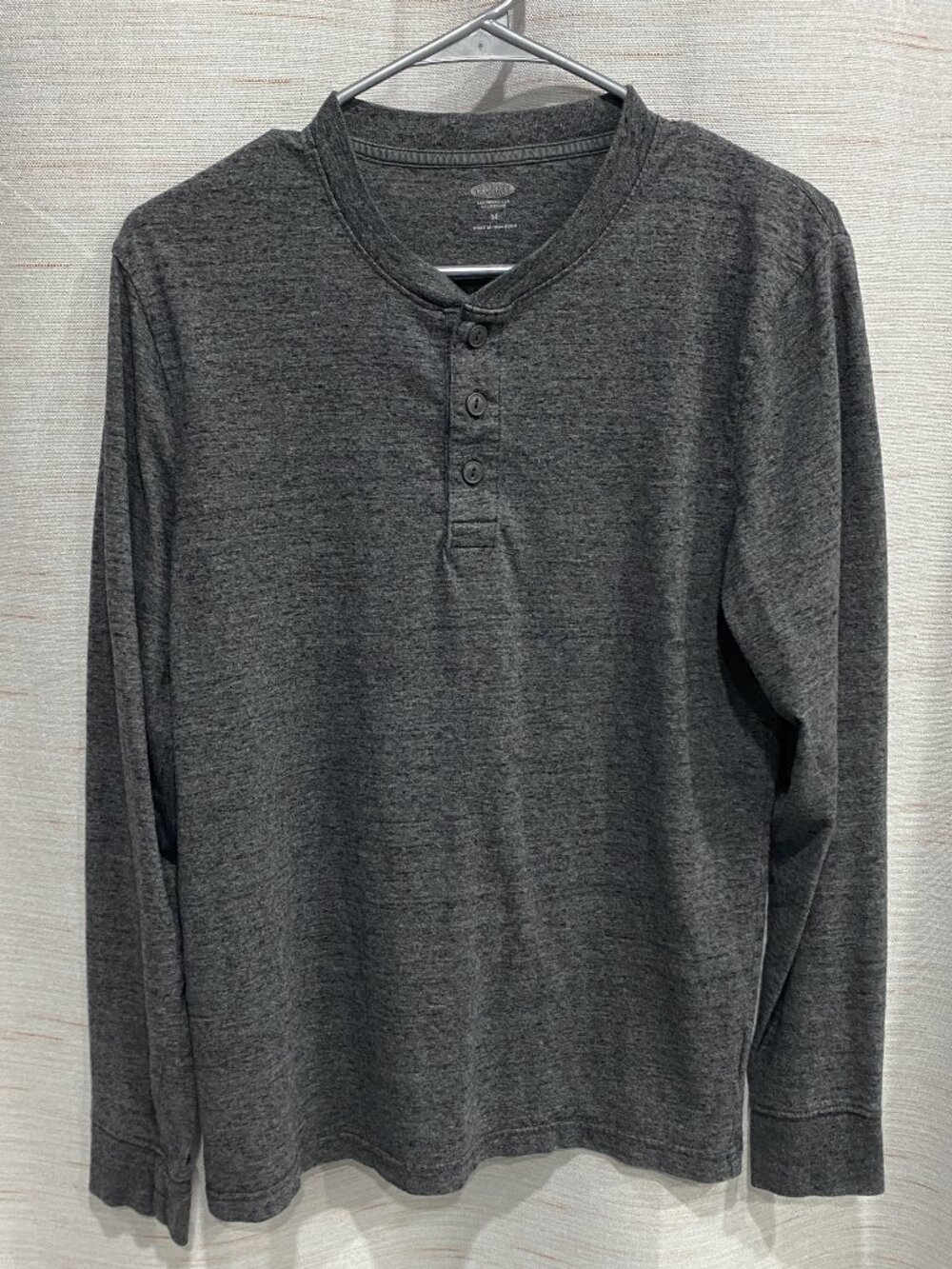 Old Navy Long Sleeve Shirt Grey Medium Mens (318)